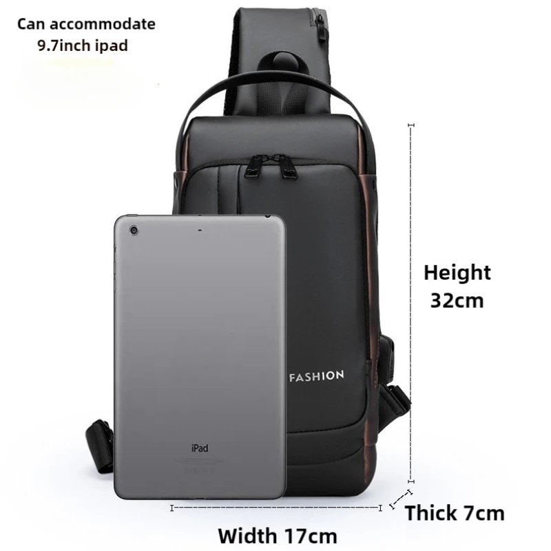 กระเป๋าคาดหน้าอกป้องกันการโจรก - Fashion Harness Men บทวิจารณ์และราคา
