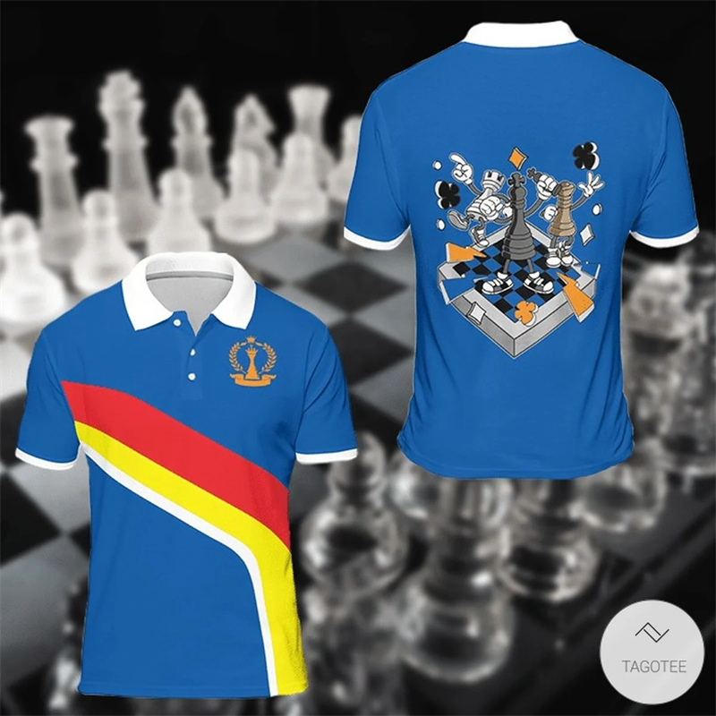 Chess King 3D Print Polo Shirt - Men Fashion King บทวิจารณ์และราคา