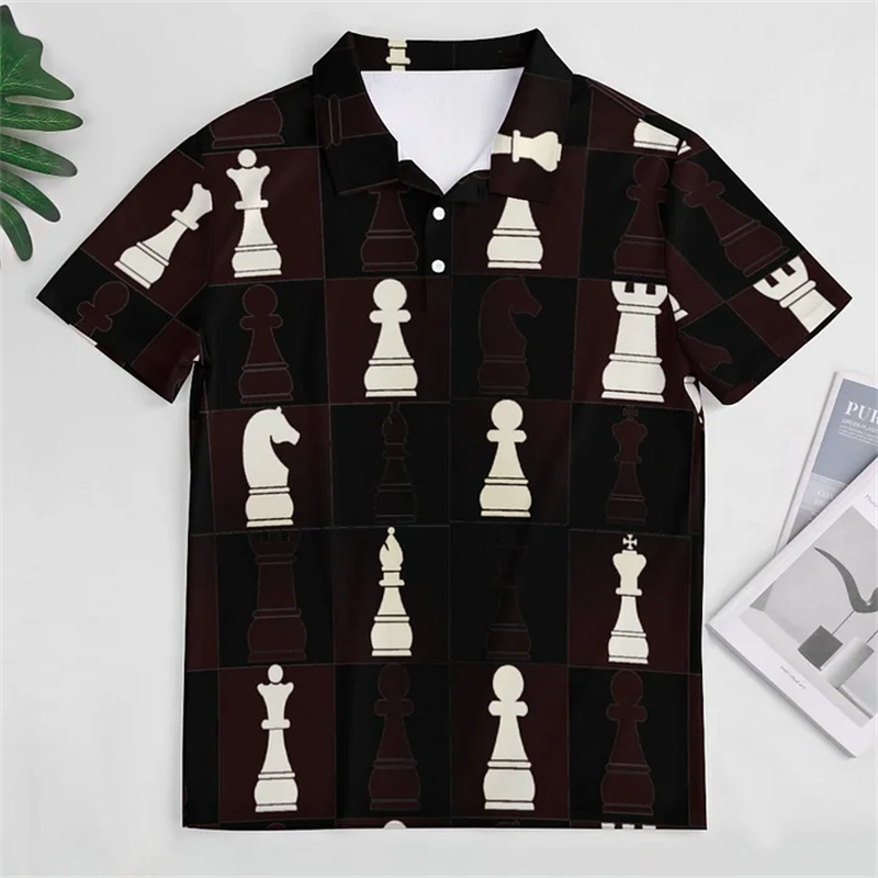 Chess King 3D Print Polo Shirt - Men Fashion King บทวิจารณ์และราคา