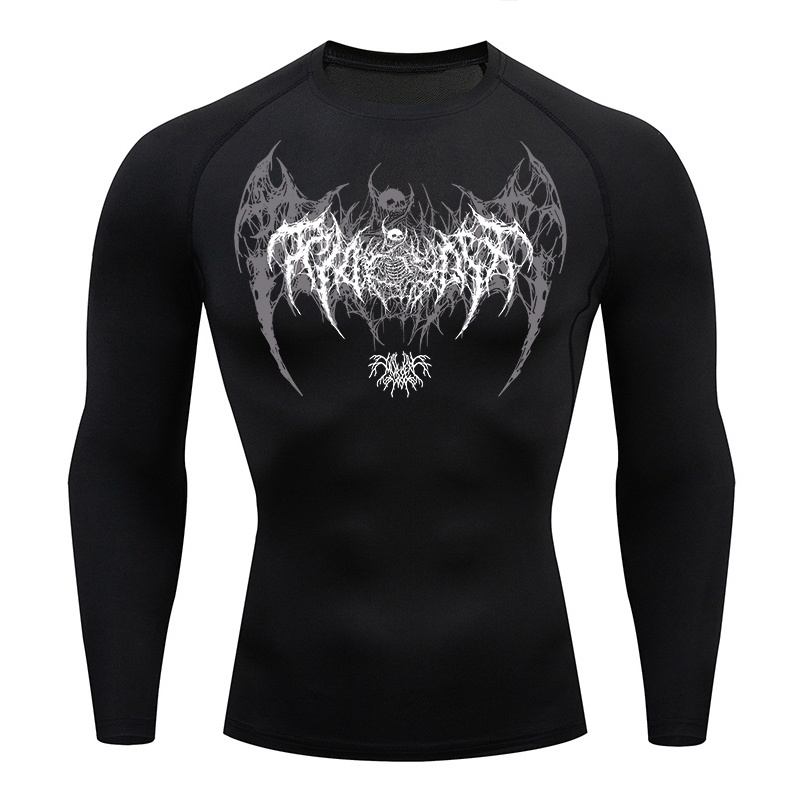 เสื้อคอมเพรสชั่นแขนยาวลายปีกหั - Compression Shirt Workout บทวิจารณ์และราคา
