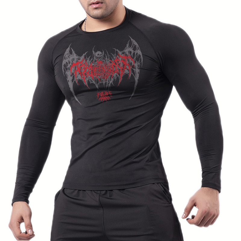 เสื้อคอมเพรสชั่นแขนยาวลายปีกหั - Compression Shirt Workout บทวิจารณ์และราคา