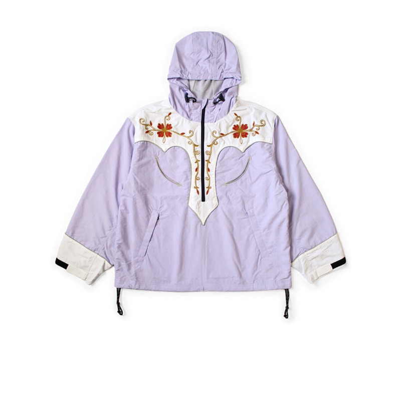 เสื้อแจ็คเก็ต Anorak ปักลายดอก - Windbreaker Men Zip บทวิจารณ์และราคา