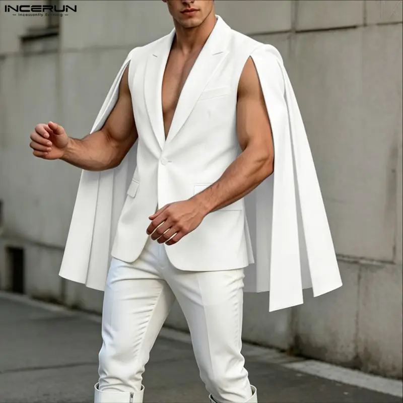 เสื้อคลุม INCERUN สำหรับผู้ชาย - Mens Fashion Poncho บทวิจารณ์และราคา