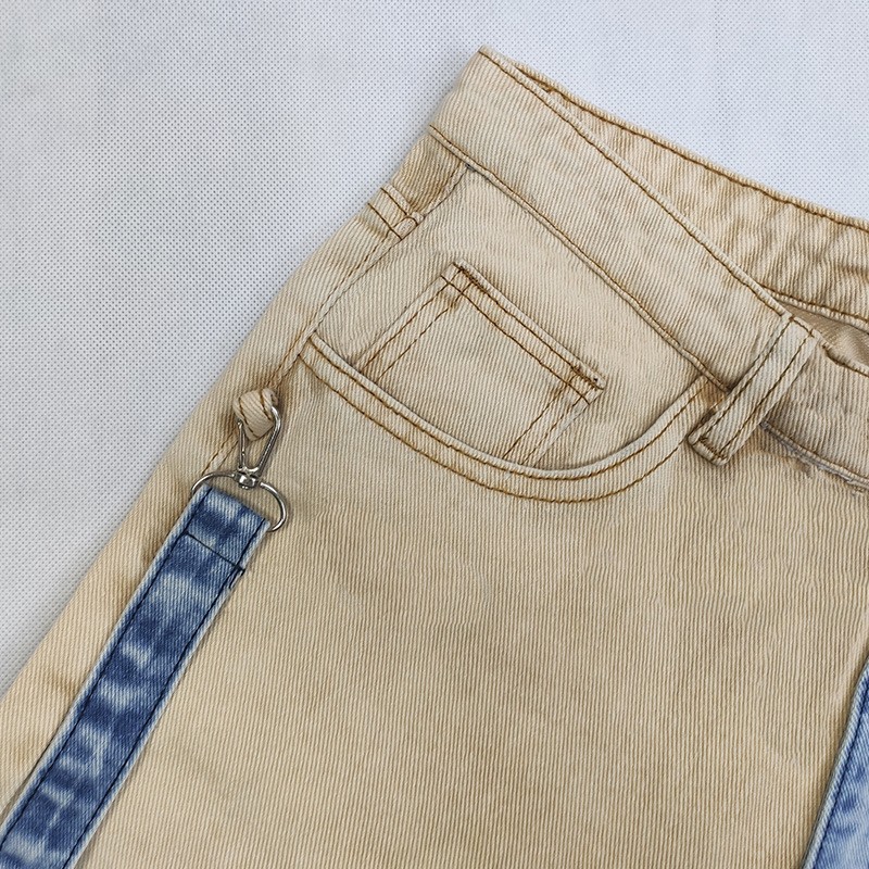 กางเกงยีนส์สีน้ำเงินตัดต่อสีกา - Men'S Fashion Khaki Pants บทวิจารณ์และราคา