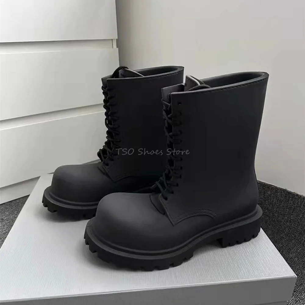 ด้านล่างหนาสีดํารองเท้าสําหรับ - Chelsea Boots Men บทวิจารณ์และราคา