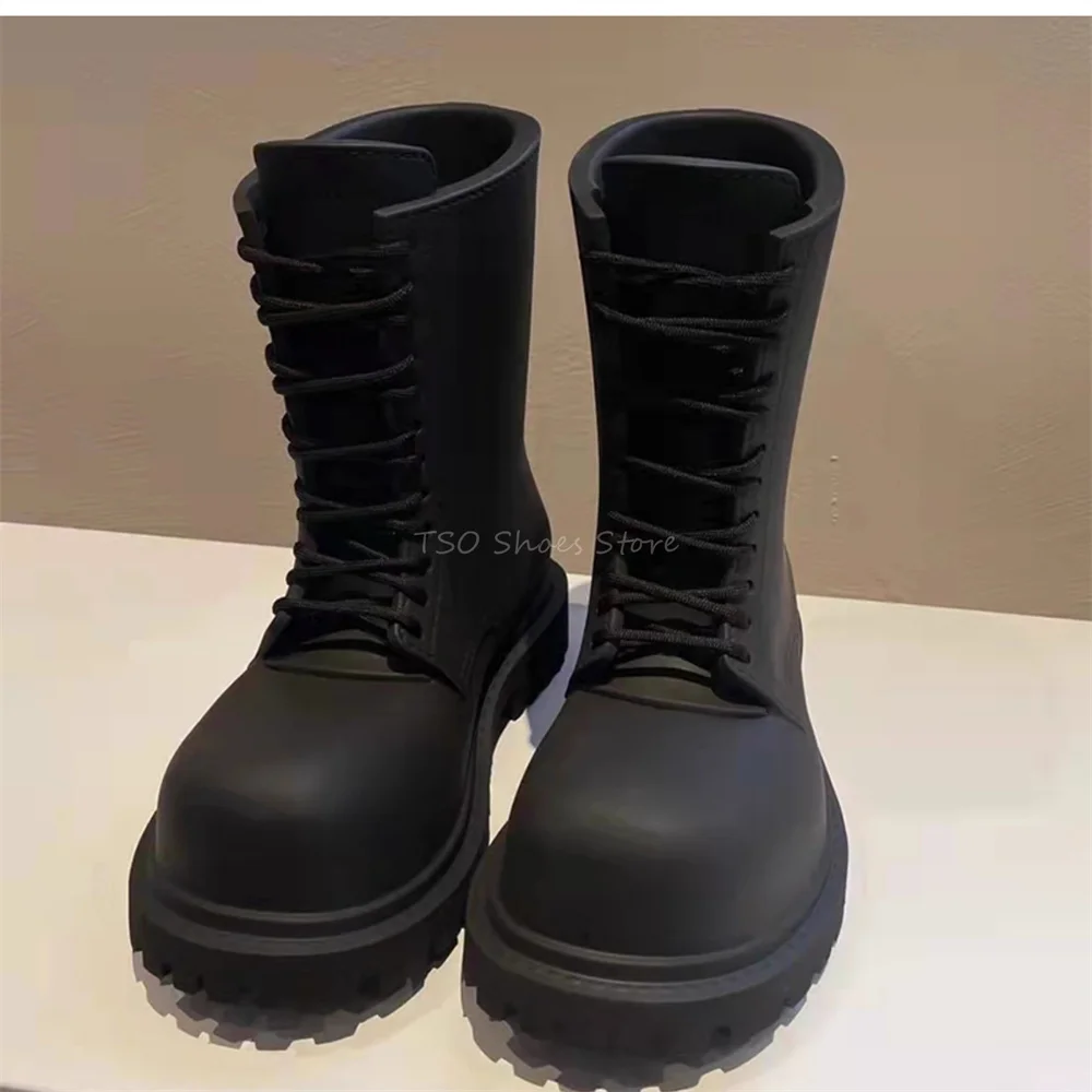 ด้านล่างหนาสีดํารองเท้าสําหรับ - Chelsea Boots Men บทวิจารณ์และราคา