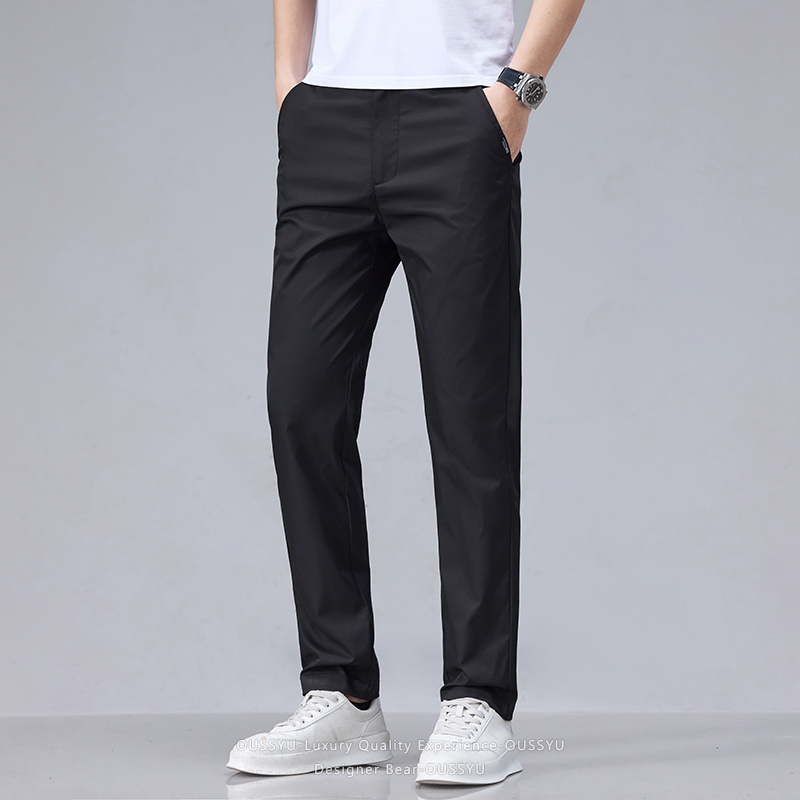 ฤดูร้อนกางเกงลำลองผู้ชายบาง ๆ  - Men'S Fashion Khaki Pants บทวิจารณ์และราคา