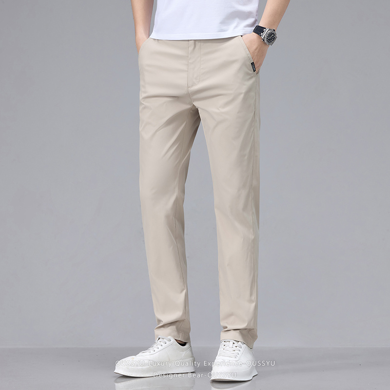 ฤดูร้อนกางเกงลำลองผู้ชายบาง ๆ  - Men'S Fashion Khaki Pants บทวิจารณ์และราคา