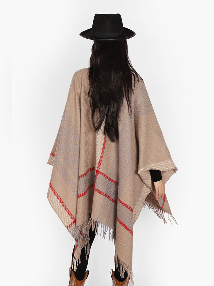 ผ้าพันคอไหมพรมลายทางสไตล์เรโทร - Mens Fashion Poncho บทวิจารณ์และราคา