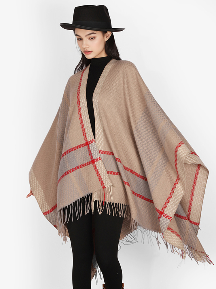 ผ้าพันคอไหมพรมลายทางสไตล์เรโทร - Mens Fashion Poncho บทวิจารณ์และราคา