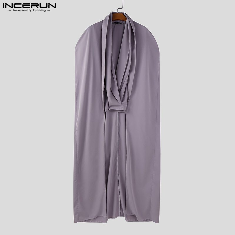INCERUN เสื้อเชิ้ตผู้ชายทรงยาว - Mens Fashion Poncho บทวิจารณ์และราคา