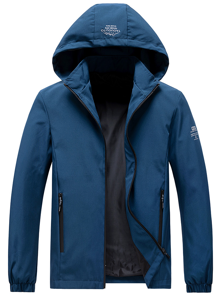 เสื้อแจ็คเก็ตกันลมมีฮู้ดสำหรับ - Windbreaker Men Zip บทวิจารณ์และราคา