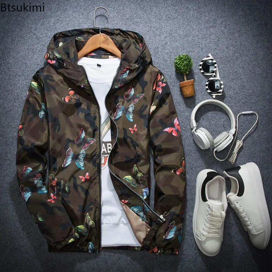 เสื้อแจ็คเก็ตมีฮู้ดลายพรางผู้ช - Mens Fashion Young บทวิจารณ์และราคา