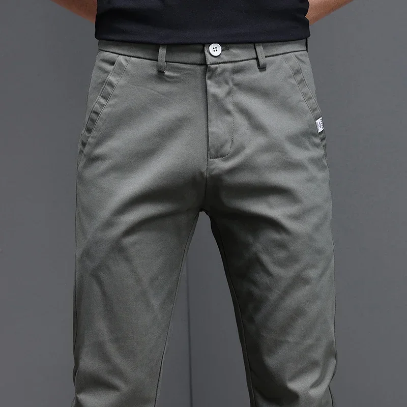 กางเกงลำลองผู้ชายผ้าฝ้าย 97.8% - Men'S Fashion Khaki Pants บทวิจารณ์และราคา