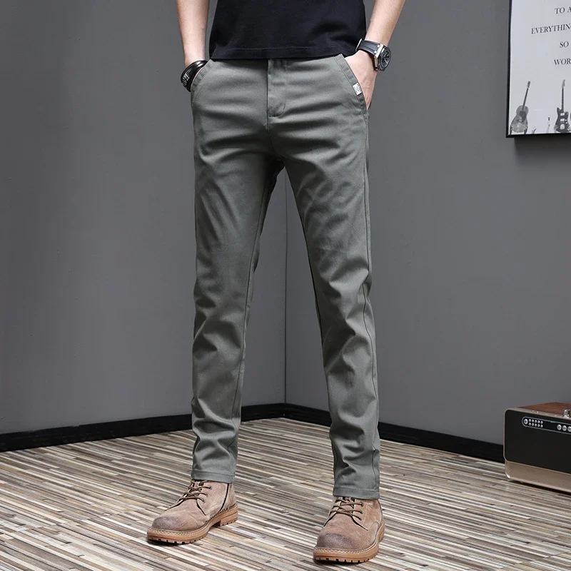 กางเกงลำลองผู้ชายผ้าฝ้าย 97.8% - Men'S Fashion Khaki Pants บทวิจารณ์และราคา