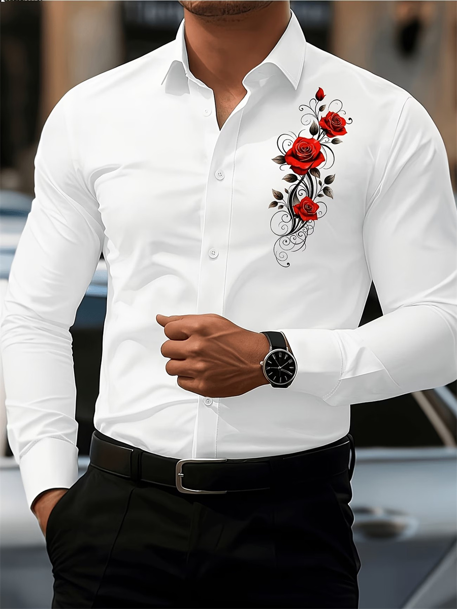 เสื้อเชิ้ตแขนยาวพิมพ์ลายดอกกุห - Men'S Fashion Usa บทวิจารณ์และราคา
