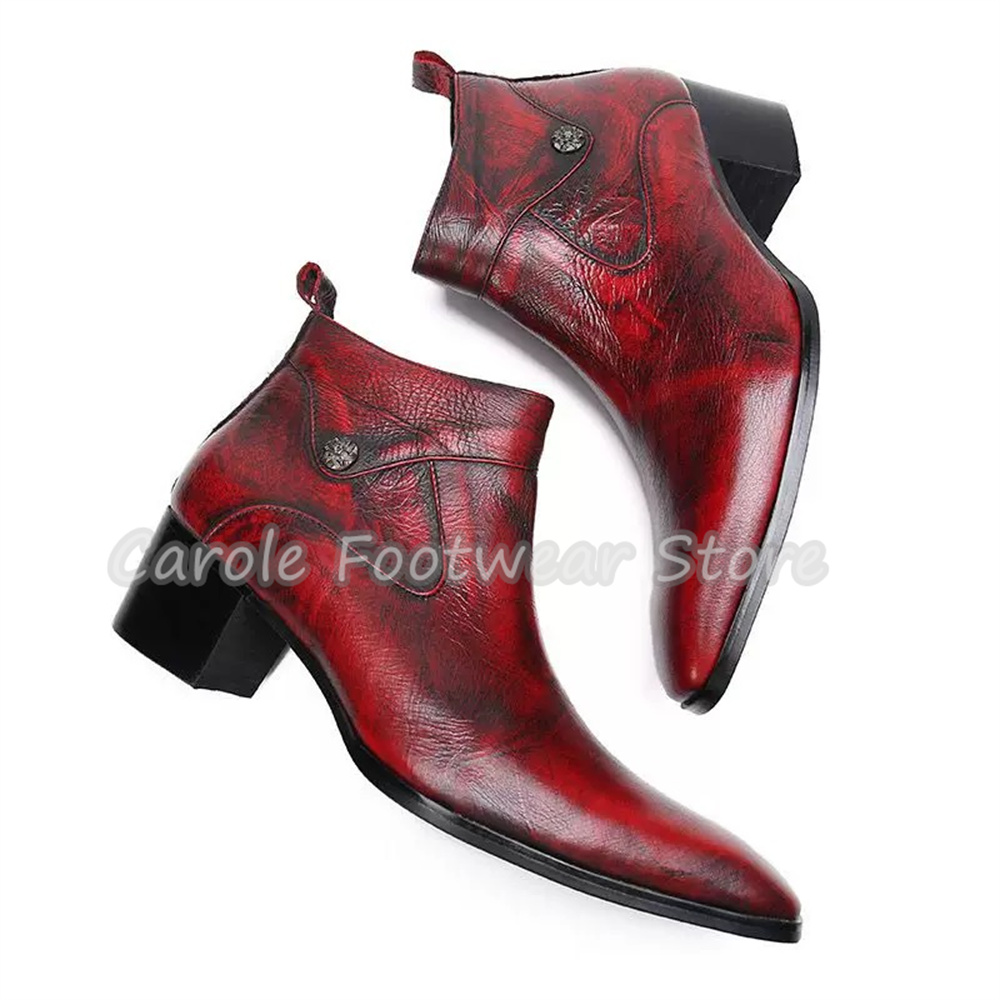 รองเท้าบูทข้อสั้นหนังแท้ทรงวิน - Chelsea Boots Men บทวิจารณ์และราคา