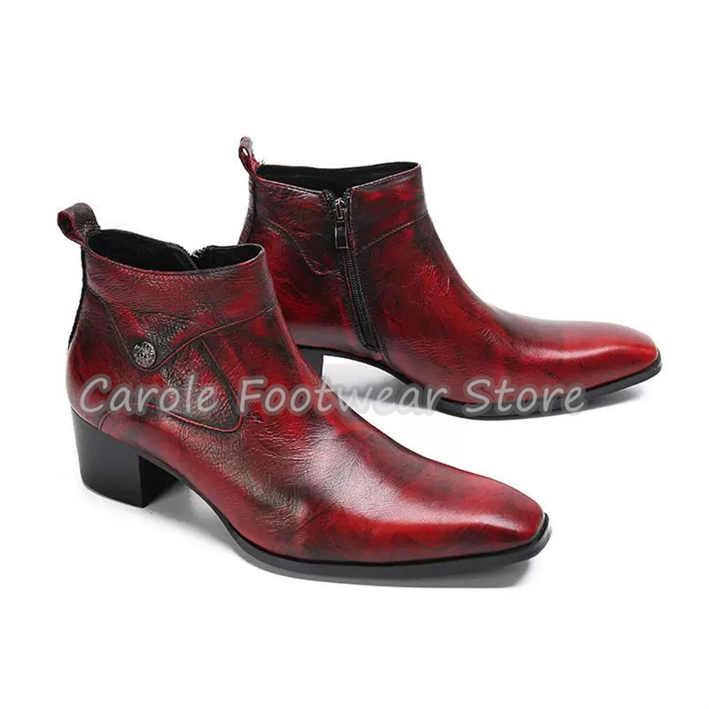 รองเท้าบูทข้อสั้นหนังแท้ทรงวิน - Chelsea Boots Men บทวิจารณ์และราคา