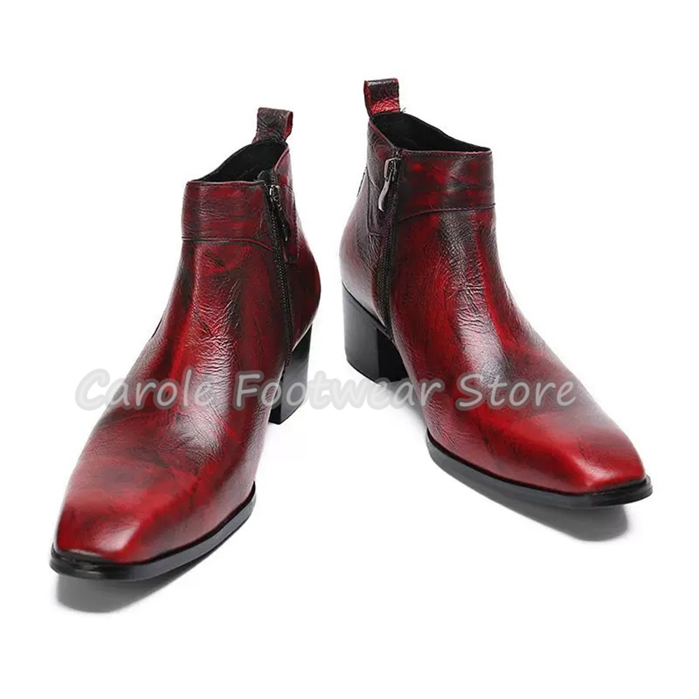 รองเท้าบูทข้อสั้นหนังแท้ทรงวิน - Chelsea Boots Men บทวิจารณ์และราคา