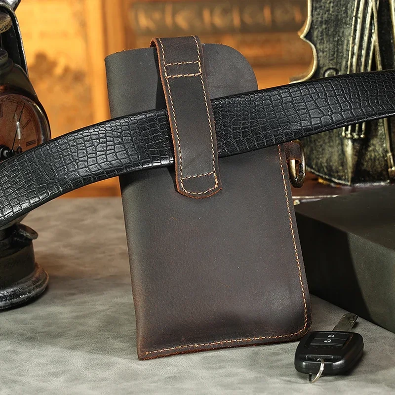 บุรุษหนังแท้เอวกระเป๋าโทรศัพท์ - Fashion Harness Men บทวิจารณ์และราคา
