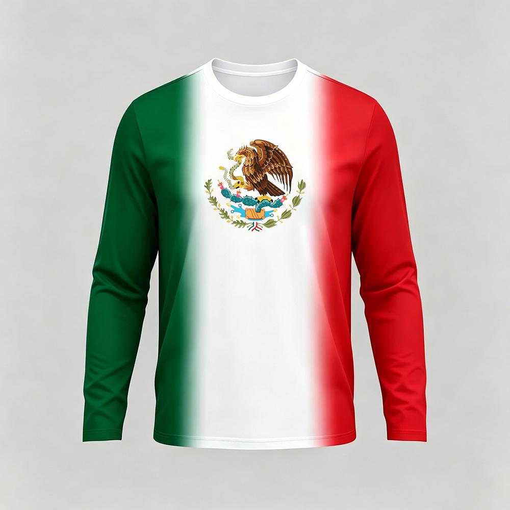 เสื้อยืดแขนยาวพิมพ์ลายธีมเม็กซ - Mens Fashion Mexico บทวิจารณ์และราคา