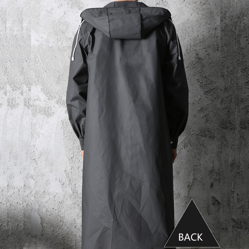 สีดําแฟชั่นผู้ใหญ่กันน้ํายาวเส - Mens Fashion Poncho บทวิจารณ์และราคา