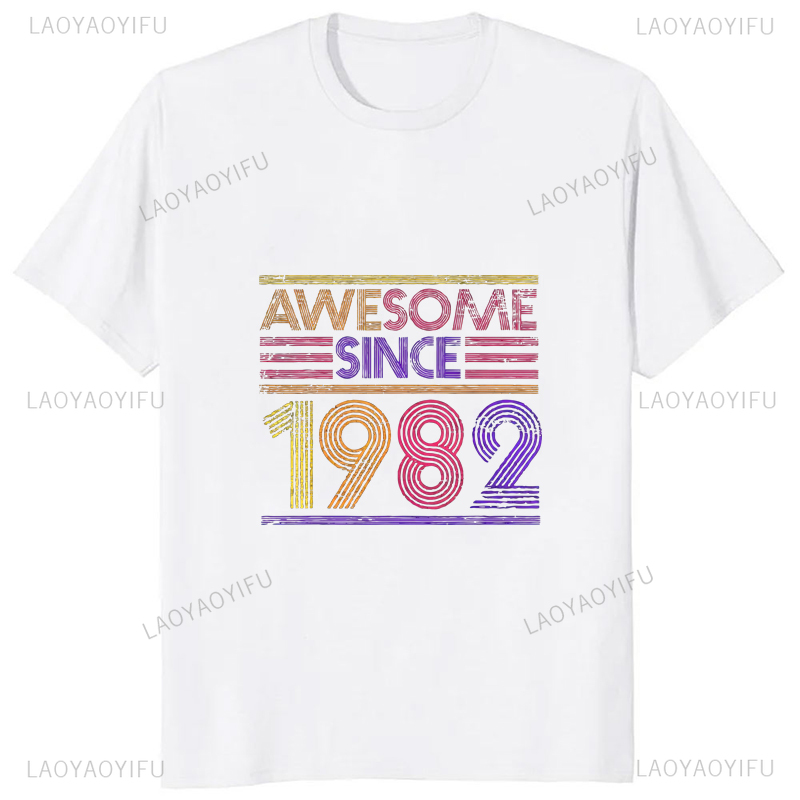 เสื้อยืดพิมพ์ลายวินเทจ1982รุ่น - Mens Fashion In The 80S บทวิจารณ์และราคา