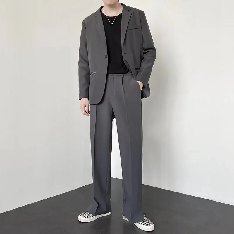 กางเกงสูททรงหลวมสไตล์เกาหลีสำห - Men'S Fashion Khaki Pants บทวิจารณ์และราคา