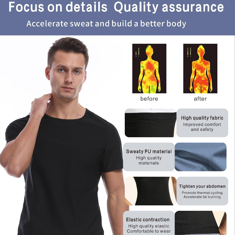 เสื้อซาวน่าผู้ชายแขนสั้น 1 ชิ้ - Compression Shirt Workout บทวิจารณ์และราคา